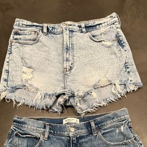Abercrombie & Fitch - Denim High-Rise Shorts 2 Pair Size 12 (31 Waist)